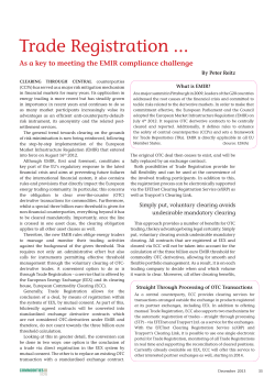 Trade Registration - European Commodity Clearing AG