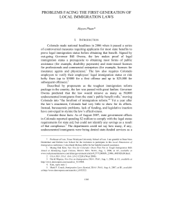 PROBLEMS FACING THE FIRST GENERATION OF LOCAL