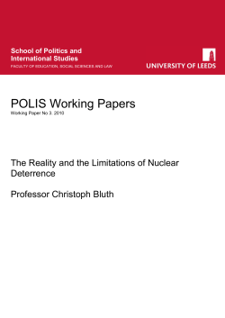 The Reality and the Limitations of Nuclear Deterrence