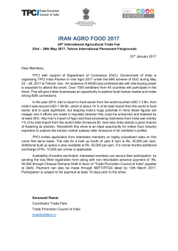 Show Circular - Trade Promotion Council of India