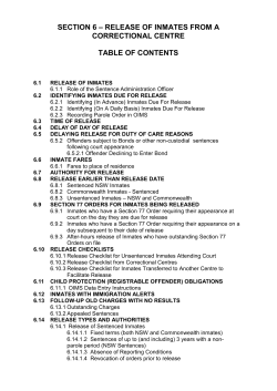 Sentence Administration Manual