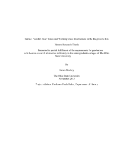 Jones and Working Class Involvement in the Progressive Era