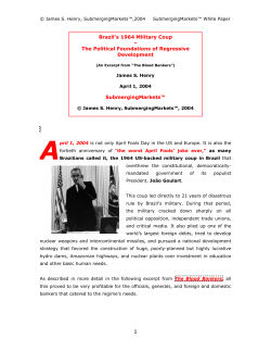Brazil`s 1964 Military Coup &ndash; The Political Foundations of