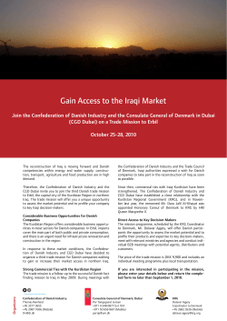 Gain Access to the Iraqi Market
