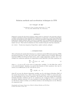 Solution methods and acceleration techniques in CFD