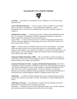 glossary of labor terms