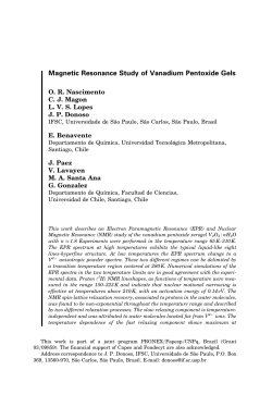 Magnetic Resonance Study of Vanadium Pentoxide Gels