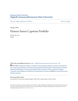 Honors Senior Capstone Portfolio