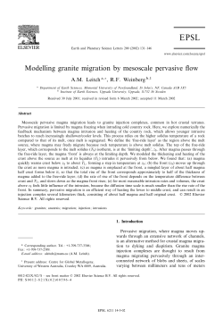 Modelling granite migration by mesoscale pervasive &pound;ow