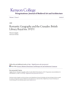 Romantic Geography and the Crusades: British