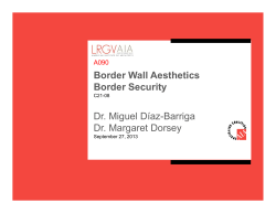 Border Wall Aesthetics Border Security Dr. Miguel Díaz - AIA-LRGV