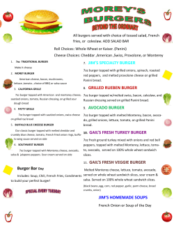 Our burgers are made fresh to order - try one today!