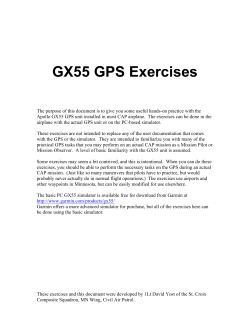 Apollo GX55 GPS Exercises - Minnesota Wing Civil Air Patrol