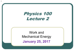 Physics 100 Lecture 2