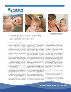 Preparing your baby for swim lessons