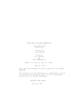 STAR TREK: THE NEXT GENERATION "The Naked Now" #40271