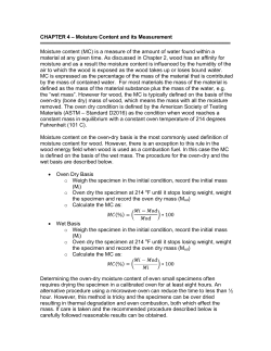 Moisture Content Measurement
