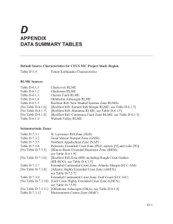 Appendix D - CEUS-SSC Project Website