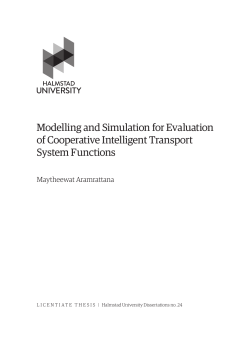 Modelling and Simulation for Evaluation of Cooperative