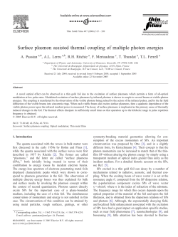 Surface plasmon assisted thermal coupling of multiple