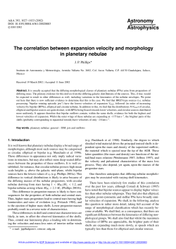 The correlation between expansion velocity and morphology in