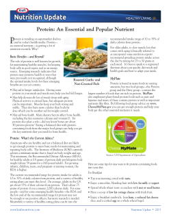 Protein: An Essential and Popular Nutrient