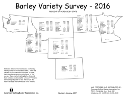 2016 Industry Survey Map - American Malting Barley Association