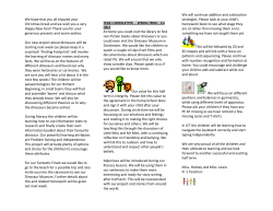 (Spring 1) Newsletter