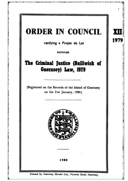 order in council - Guernsey Legal Resources