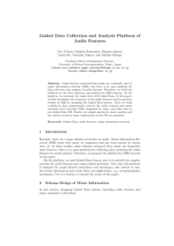 Linked Data Collection and Analysis Platform of Audio Features