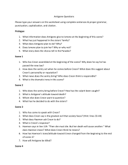 Antigone Questions Please type your answers on