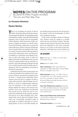 Program Notes - New York Philharmonic