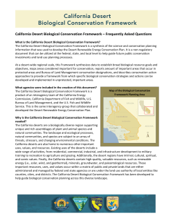 California Desert Biological Conservation Framework