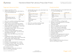 Nextera Mate Pair Library Prep Checklist (Gel