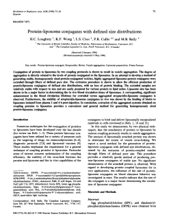 Protein-liposome conjugates with defined size distributions