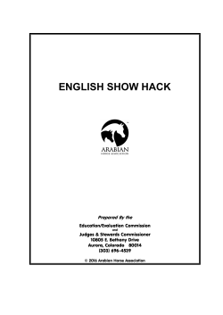 English Show Hack - Arabian Horse Association