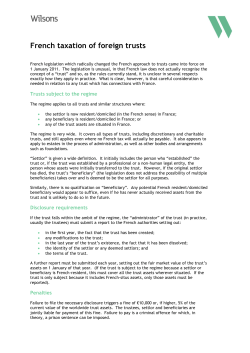 French taxation of foreign trusts