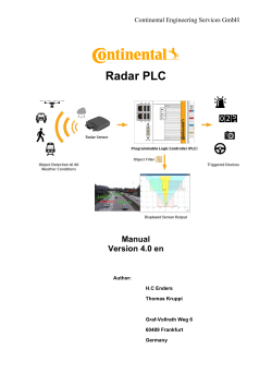 Continental Radar PLC V4.0