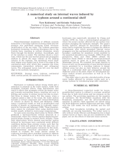 A numerical study on internal waves induced by a typhoon around a