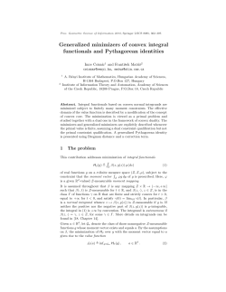 Generalized minimizers of convex integral functionals and