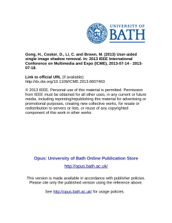 USER-AIDED SINGLE IMAGE SHADOW REMOVAL Han Gong