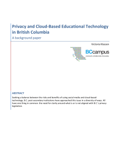 Background Paper Privacy and Ed Tech