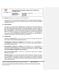 clinical practice guideline: mobility with a deep