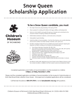 Snow Queen Scholarship