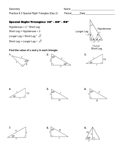 02-10 Special Right Triangles Practice Day 2