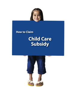 Child Care Subsidy - Province of British Columbia