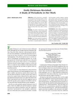 Emily Dickinson Revisited: A Study of Periodicity