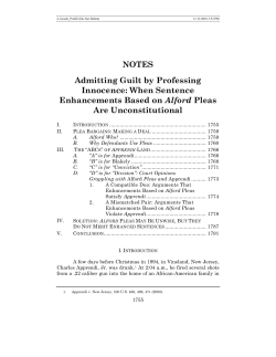 NOTES Admitting Guilt by Professing Innocence: When Sentence