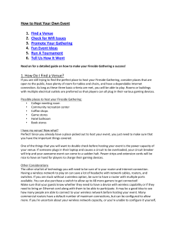 How to Host Your Own Event 1. 2. Check for Wifi