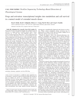 Frogs and estivation - Physiological Genomics
